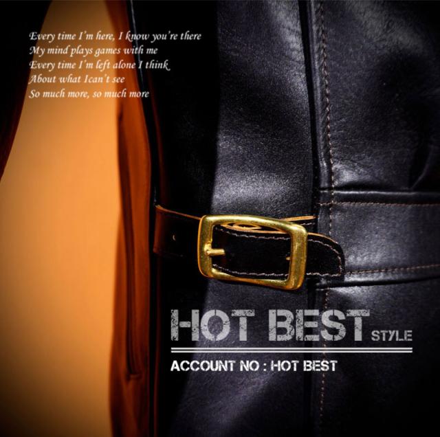 1.3mm 茶芯ホースハイド 30年代 トラッカースタイル メンズ 革ジャン シングルライダース オイルワックス レザージャケット 馬革