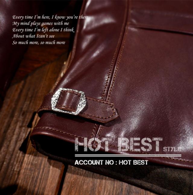 1.3mm ホースハイド 30年代 トラッカースタイル メンズ 革ジャン シングルライダース オイルワックス レザージャケット 馬革