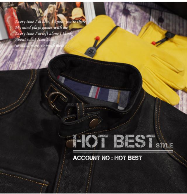 カウハイド 復刻50年代 スタイル メンズ 革ジャン サファリジャケット