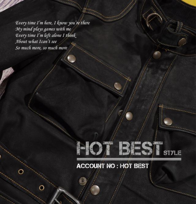 カウハイド 復刻50年代 スタイル メンズ 革ジャン サファリジャケット