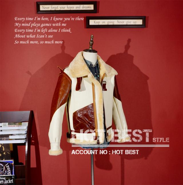 ホースハイド&シープスキン 本革 メンズ 復刻40年代 TYPE B-3 ムートンフライトジャケット WWII B-17 メンフィス・ベル 馬革 羊革