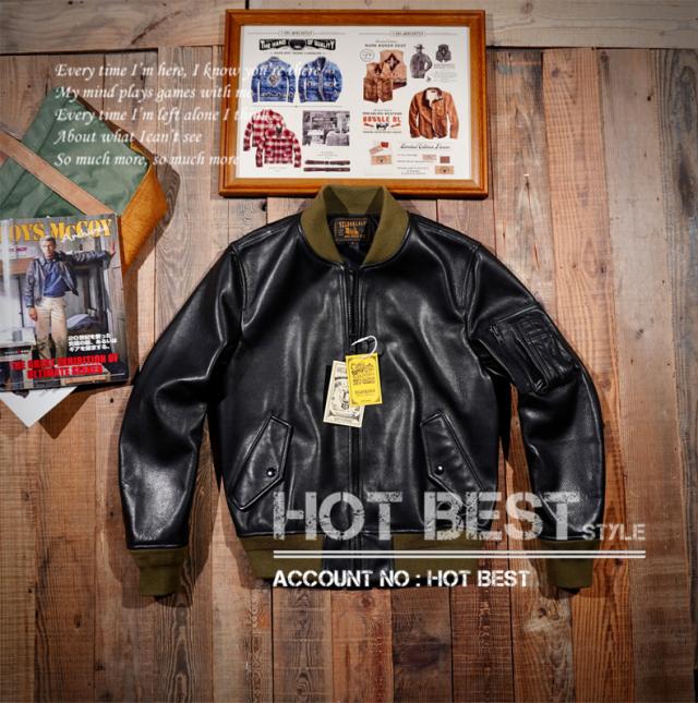 希少 カウハイド メンズ USAAF TYPE MA-1 フライトジャケット 革ジャン バイク ボマーボンバー レザー 約1.2mm 牛革