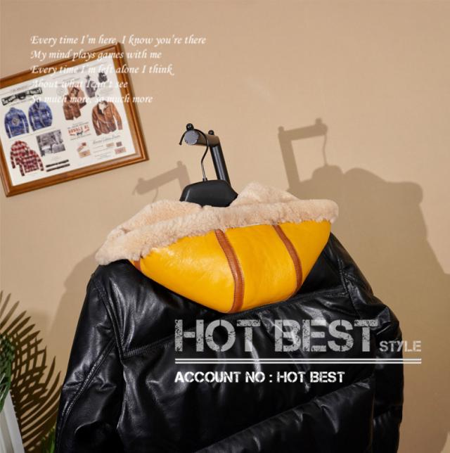 カウハイド フーデッド レザーダウンジャケット パーカー フード イタリアンレザー  牛革 カウハイド フーデッド レザーダウンジャケット パーカー フード