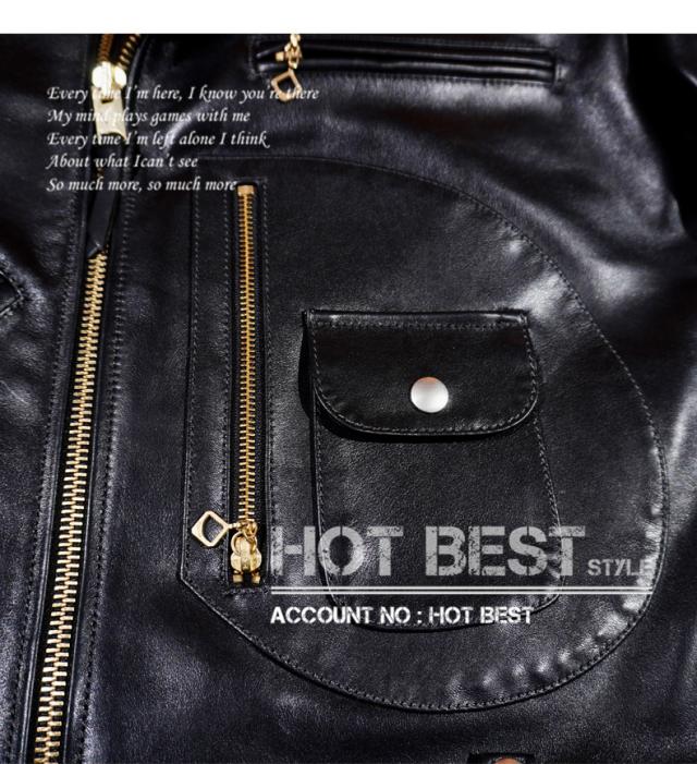 1.3mm 黒芯カウハイド 50年代 ダブルライダース レザージャケット Dポケット タンニンなめし ピグメント J-24タイプ 牛革