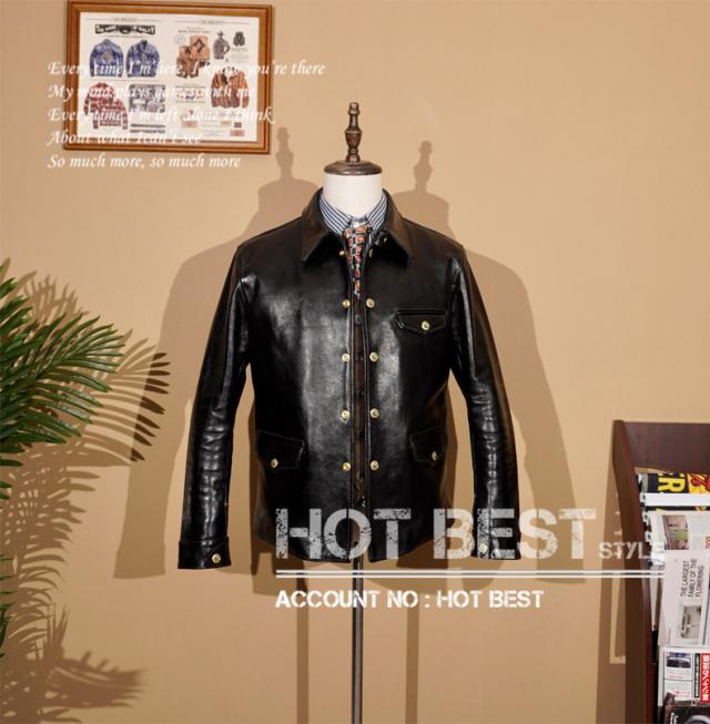 ホースハイド 30年代 ワークコート レザージャケット カーコート ブレーキマン ベジタブルタンニンなめし 馬革