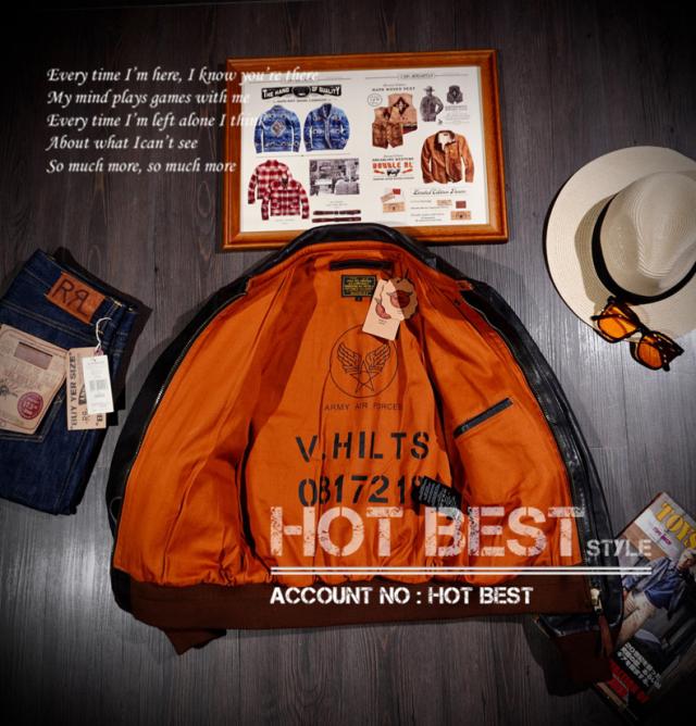 1.5mm 茶芯ホースハイド復刻40s USAF TYPE A-2 V. HILTS フライトジャケット WWII 1942 大脱走-オイルレザー  馬革