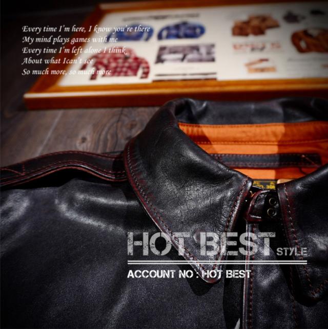 1.5mm 茶芯ホースハイド復刻40s USAF TYPE A-2 V. HILTS フライトジャケット WWII 1942 大脱走-オイルレザー  馬革