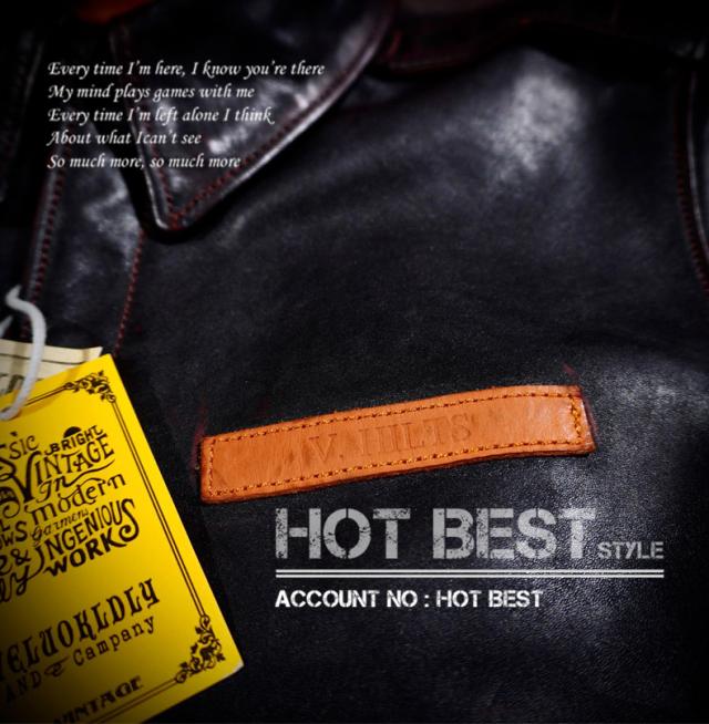 1.5mm 茶芯ホースハイド復刻40s USAF TYPE A-2 V. HILTS フライトジャケット WWII 1942 大脱走-オイルレザー  馬革