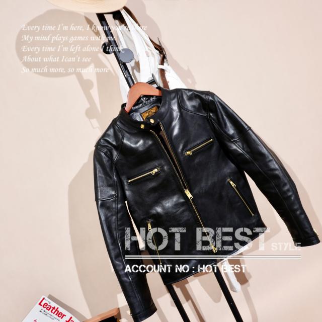 ホースハイド 50s J-100タイプ シングルライダース メンズ 革ジャン レザージャケット オイルワックスレザー 馬革