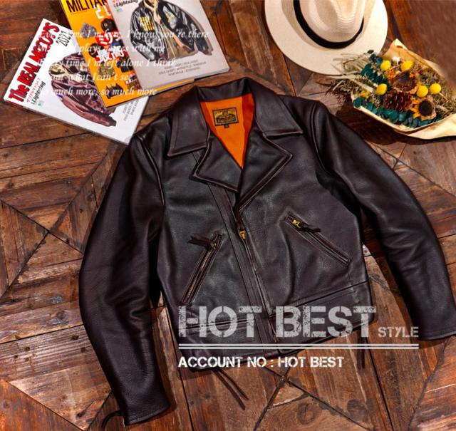 最高級 1.8mm カウハイド 復刻30年代スタイル メンズ 革ジャン シングルライダース レザージャケット 牛革