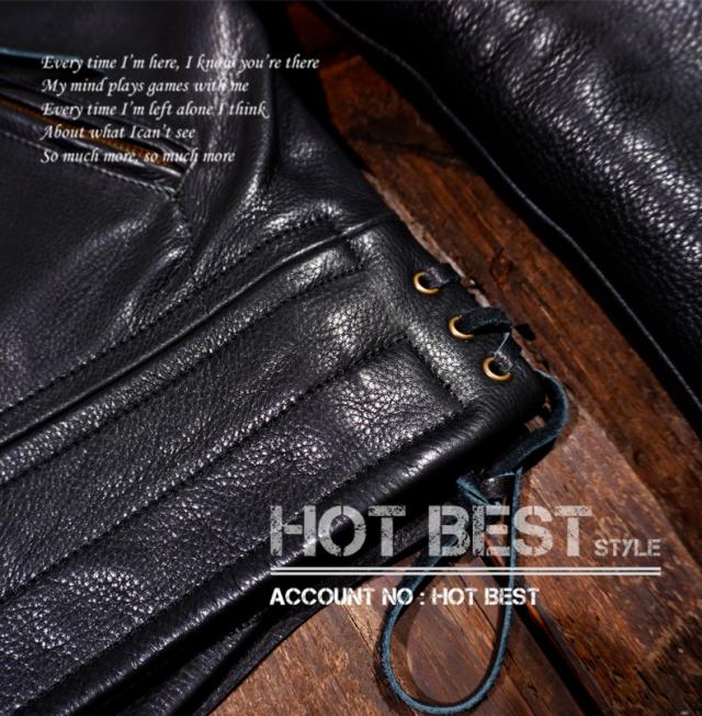 最高級 1.4mm カウハイド 復刻30年代スタイル メンズ 革ジャン シングルライダース レザージャケット ベジタブルタンニンなめし 牛革