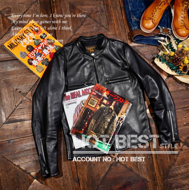 1.3mm カウハイド 50年代  J-100タイプ メンズ 革ジャン シングルライダース レザージャケット イタリアンレザー 牛革