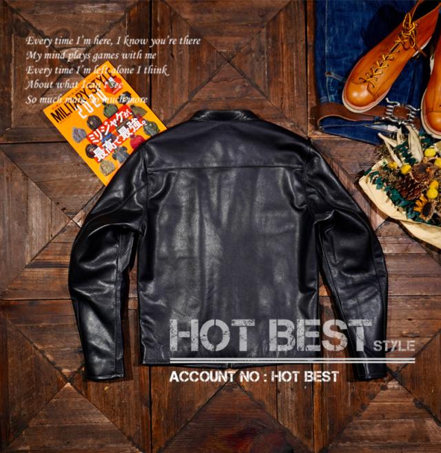 1.3mm カウハイド 50年代  J-100タイプ メンズ 革ジャン シングルライダース レザージャケット イタリアンレザー 牛革