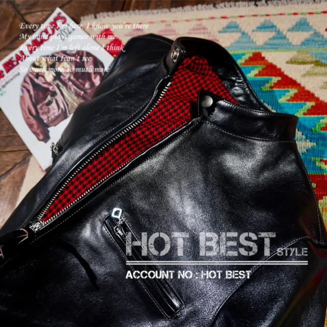 1.3mm 茶芯ホースハイド 50年代 J-100タイプ メンズ 革ジャン シングルライダース レザージャケット イタリアンレザー 馬革