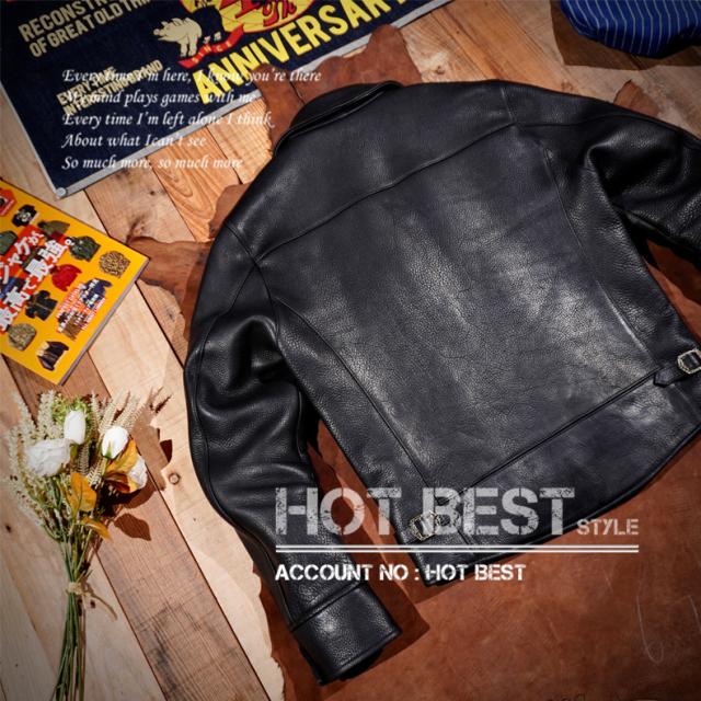 1.5mm カウハイド 30年代スタイル シングルライダース メンズ 革ジャン レザージャケット トスカーナ植物鞣し革 牛革