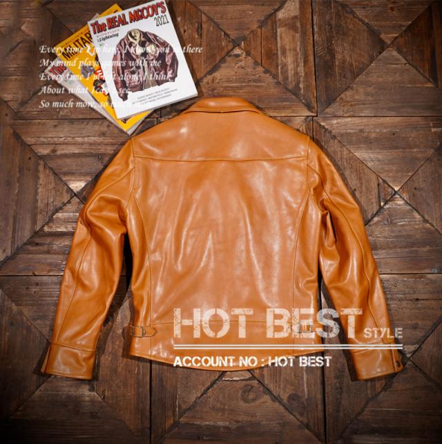 1.5mm ホースハイド 30年代スタイル シングルライダース メンズ 革ジャン レザージャケット トスカーナ植物鞣し革 馬革