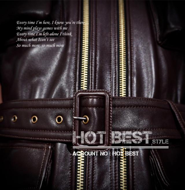 1.1mmシープスキン 復刻50年代スタイル M65 メンズ 革ジャン サファリジャケット イタリアンレザー 羊革_4