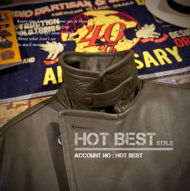 カウハイド 定番 740 海軍ピーコート メンズ 革ジャン イタリアンレザー タンニンなめし 牛革 1.7mmカウハイド 定番 740 海軍ピーコート Peacoatメンズ 革ジャン