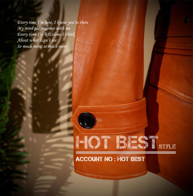 1.2mm カウハイド 定番 740 海軍ピーコート メンズ 革ジャン イタリアンレザー タンニンなめし 牛革