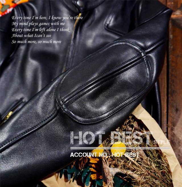 1.3mm カウハイド 50年代 パテッド メンズ 革ジャン シングルライダース レザージャケット PADDED イタリアンレザー 牛革