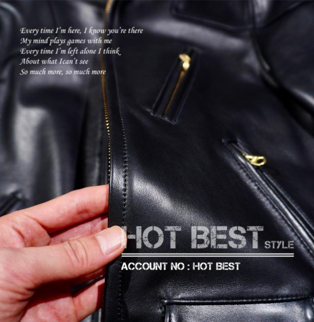 1.3mm カウハイド 50年代 パテッド メンズ 革ジャン シングルライダース レザージャケット PADDED イタリアンレザー 牛革