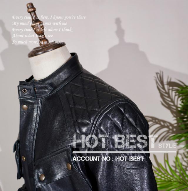 1.5mm カウハイド 復刻50年代スタイル メンズ 革ジャン サファリジャケット パテッド イタリアンレザー 牛革