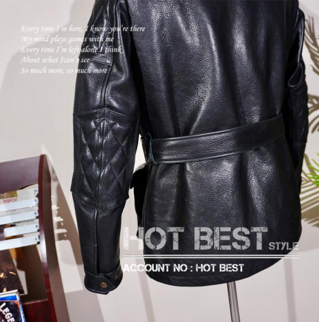 1.5mm カウハイド 復刻50年代スタイル メンズ 革ジャン サファリジャケット パテッド イタリアンレザー 牛革