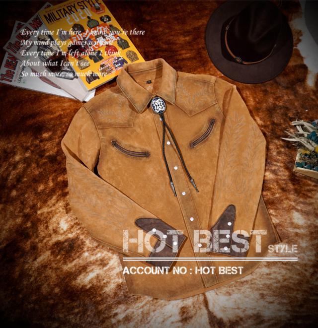 1.2mm カウスエード シャツタイプ メンズ 革ジャン ライダース レザージャケット カウハイド 牛革