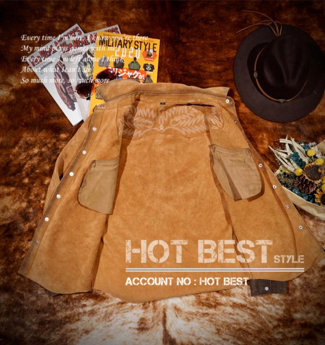 1.2mm カウスエード シャツタイプ メンズ 革ジャン ライダース レザージャケット カウハイド 牛革