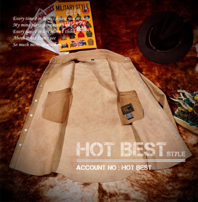 1.2mm カウスエード シャツタイプ メンズ 革ジャン ライダース レザージャケット カウハイド 牛革