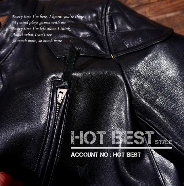 1.3mm カウハイド 50年代 パテッド シングルライダース メンズ 革ジャン レザージャケット PADDED タンニンなめし 牛革