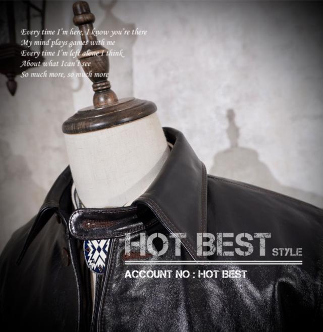 1.2mm 茶芯ホースハイド 復刻30年代 カーコート レザージャケット