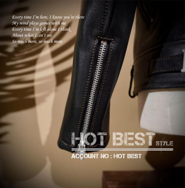 1.3mm 黒芯カウハイド UKスタイル ダブルライダース メンズ 革ジャン レザージャケット ロンジャン タンニンなめし 牛革