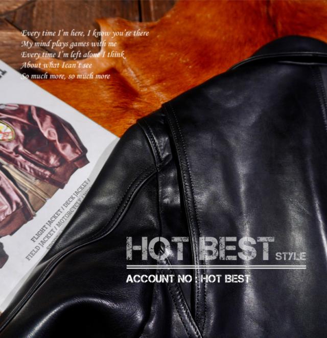 1.5mm 黒芯ホースハイド 50年代スタイル 613タイプ メンズ 革ジャン ダブルライダース レザージャケット オイルレザー 馬革