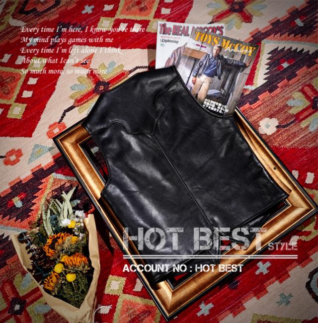 1.3mm カウハイド 本革 メンズ レザーベスト ベスト 皮ベスト ジレ レザージャケット 牛革