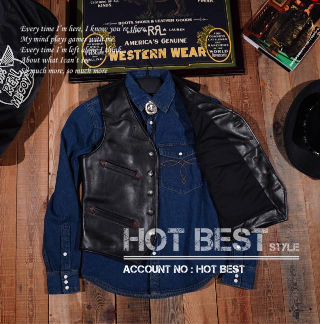 1.3mm カウハイド 本革 メンズ レザーベスト ベスト 皮ベスト ジレ レザージャケット 牛革