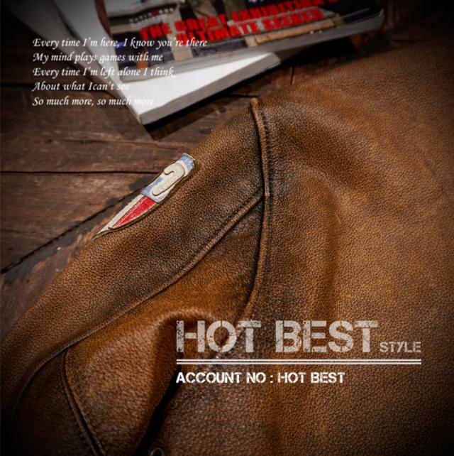 1.3mm カウハイド 復刻30年代 USAF TYPE A-2 メンズ 革ジャン フライトジャケット ヴィンテージ ウォッシュ加工 染料仕上げ 牛革