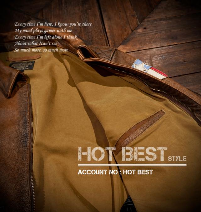 1.3mm カウハイド 復刻30年代 USAF TYPE A-2 メンズ 革ジャン フライトジャケット ヴィンテージ ウォッシュ加工 染料仕上げ 牛革