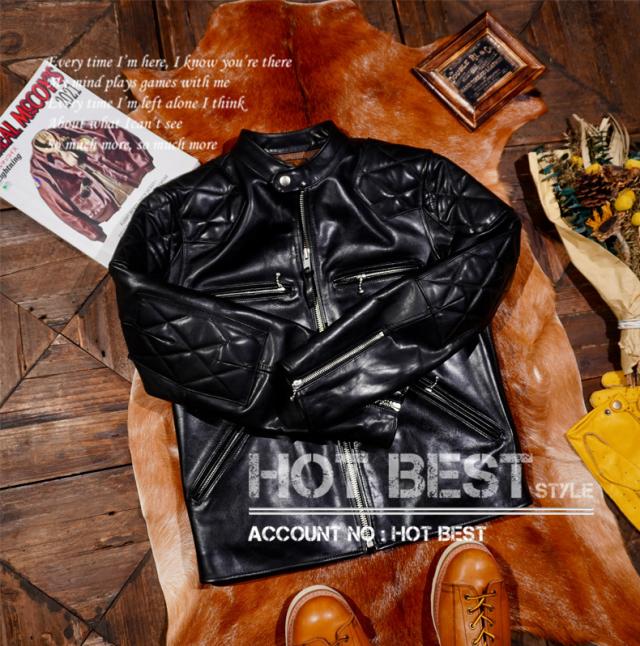 1.5mm 最高峰 ホースハイド アウトロースタイル シングルライダース レザージャケット ベジタブルタンニンなめし イタリアンレザー 馬革