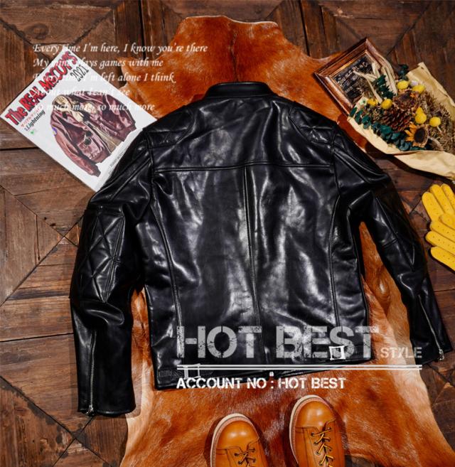 1.5mm 最高峰 ホースハイド アウトロースタイル シングルライダース レザージャケット ベジタブルタンニンなめし イタリアンレザー 馬革