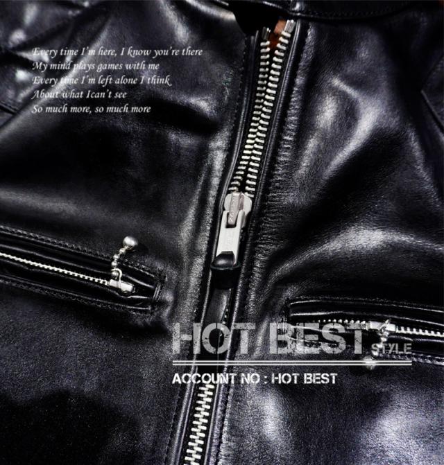 1.5mm 最高峰 ホースハイド アウトロースタイル シングルライダース レザージャケット ベジタブルタンニンなめし イタリアンレザー 馬革