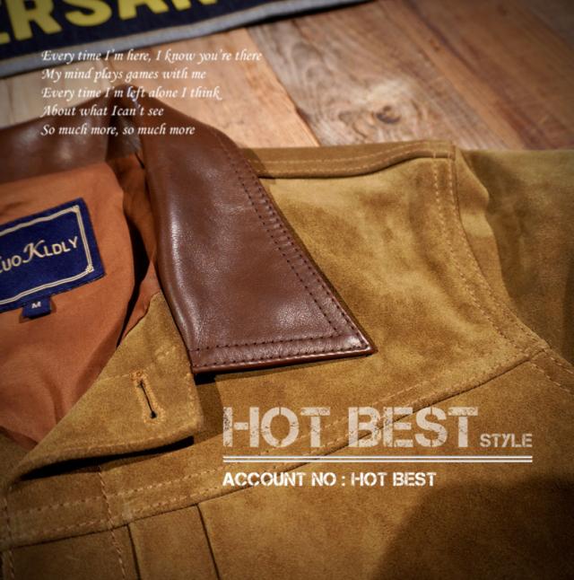 1.2mm カウスエード カウボーイタイプ レザージャケット COWBOY 1st ファースト Gジャン ライダース カウハイド 牛革