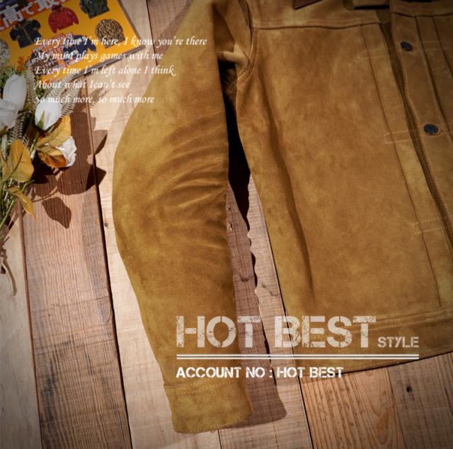 1.2mm カウスエード カウボーイタイプ レザージャケット COWBOY 1st ファースト Gジャン ライダース カウハイド 牛革