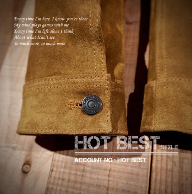 1.2mm カウスエード カウボーイタイプ レザージャケット COWBOY 1st ファースト Gジャン ライダース カウハイド 牛革