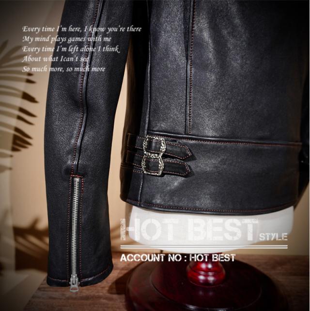 1.2mm シープスキン UKスタイル ダブルライダース メンズ 革ジャン レザージャケット ロンジャン タンニンなめし 羊革