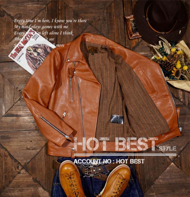 1.2mm シープスキン UKスタイル ダブルライダース メンズ 革ジャン レザージャケット ロンジャン タンニンなめし 羊革