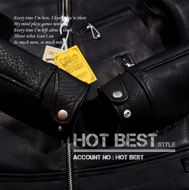 最高峰 2.0mm カウハイド 30年代 トラッカースタイル 1枚革 メンズ 革ジャン シングルライダース レザージャケット 牛革