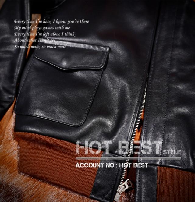 1.3mm 黒芯カウハイド メンズ 革ジャン 復刻40年代 USAF TYPE A-2 V. HILTS フライトジャケット WWII 1942 大脱走 オイルレザー 牛革