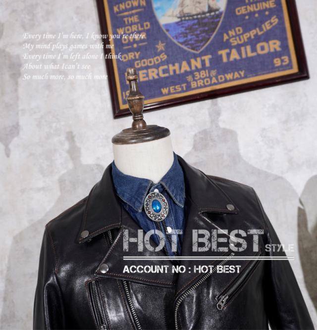 1.3mm ホースハイド UKスタイル メンズ 革ジャン ダブルライダース レザージャケット ロンジャン 植物鞣し 馬革