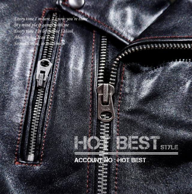 1.3mm ホースハイド UKスタイル メンズ 革ジャン ダブルライダース レザージャケット ロンジャン 植物鞣し 馬革